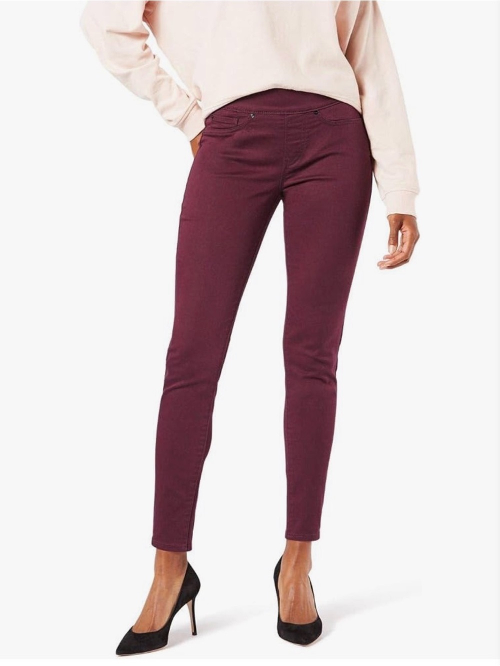Signature by Levi Strauss Skinny Pants in Deep Burgundy